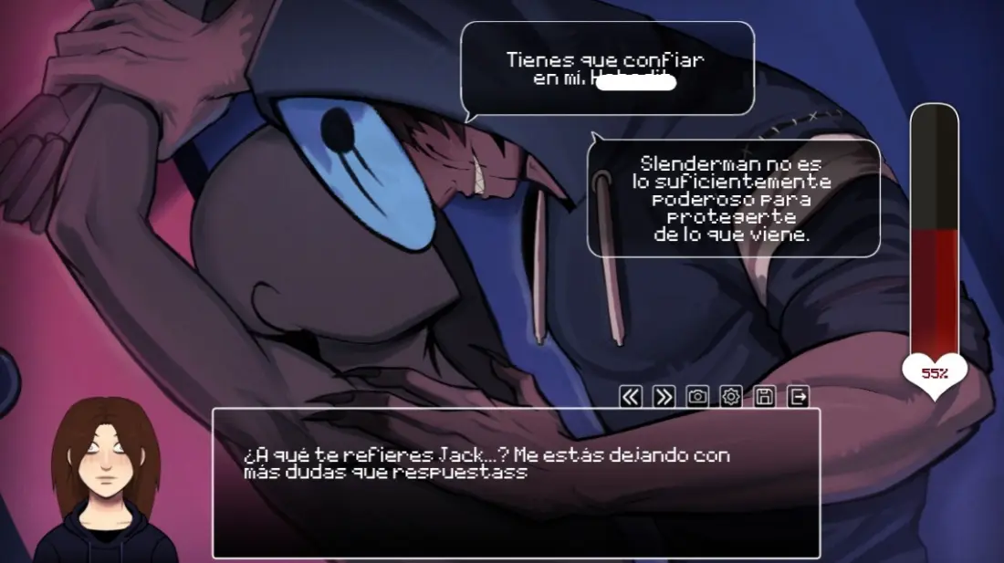CreepyDates route scene from the official itch.io gallery
